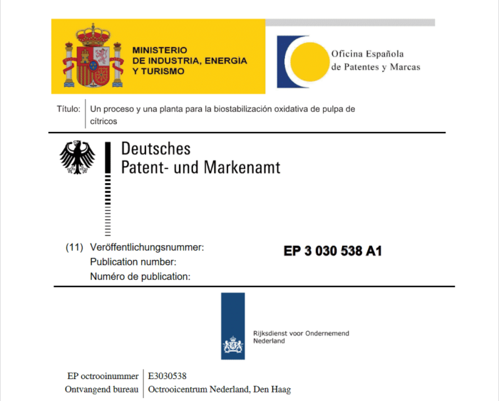 Il brevetto EPO NP-bioTech è stato validato in Spagna, Germania e nei Paesi Bassi